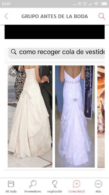 Cómo recoger cola del vestido - 1
