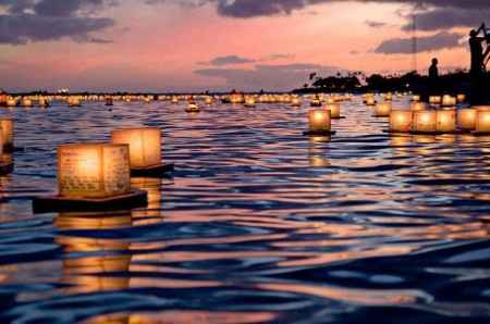 farolillos flotantes