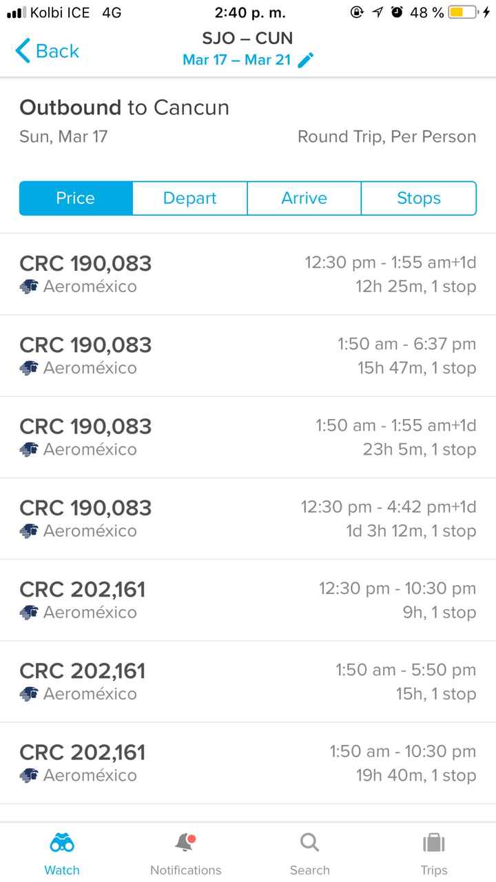 Con cuánta antelacion reservasteis el viaje? - 1