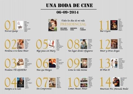 Sitting plan cine