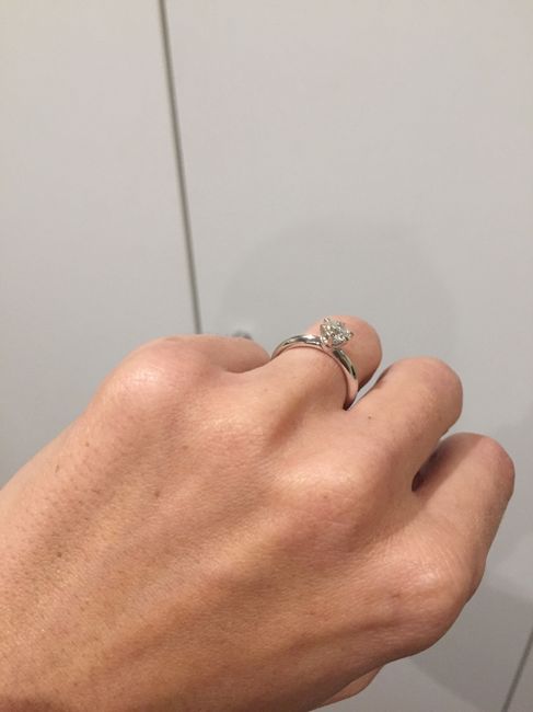 Anillo de compromiso oro blanco - 3