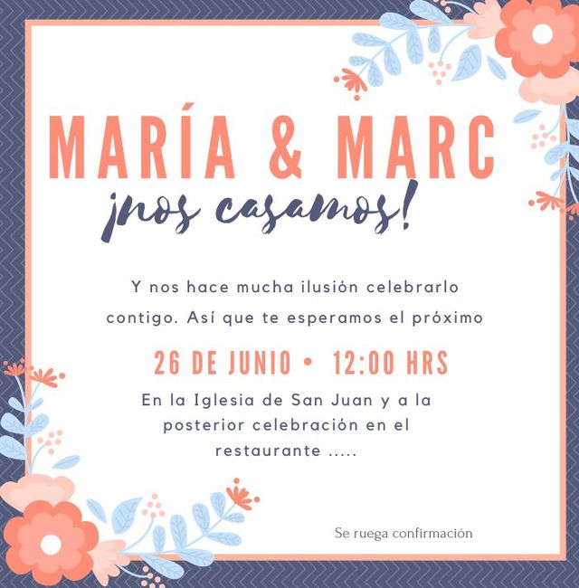 Duda invitaciones hechas a mano - 2