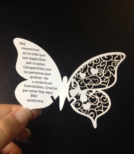 Mariposas agradecimiento