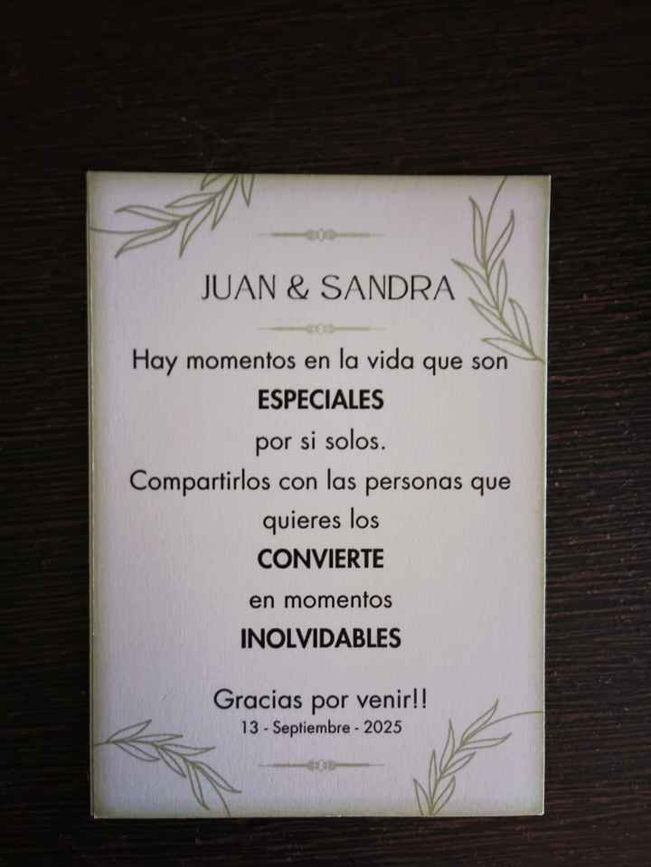 Tarjeta de agradecimiento - 1