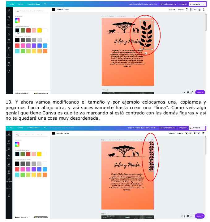 Instrucciones básicas Canva para crear tus invitaciones y demás papelería. 8