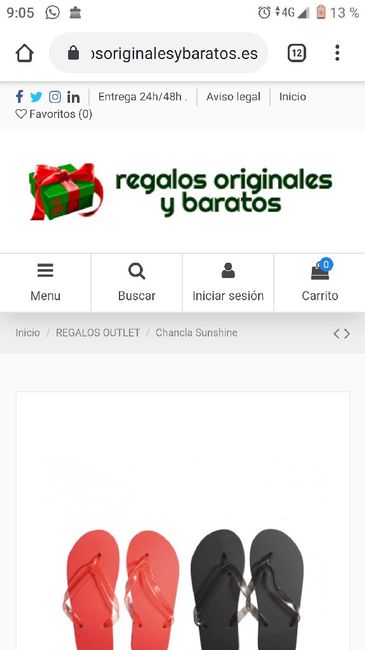 Chanclas para regalo de invitadas 1