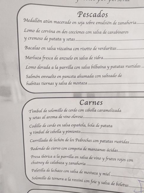 Menu boda - 1