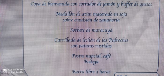 Menu boda 2