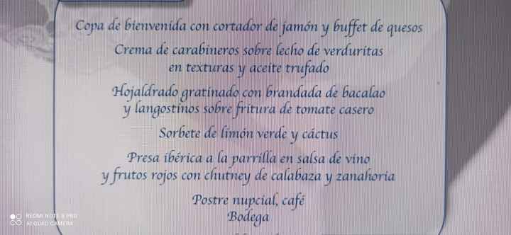Menu boda - 1
