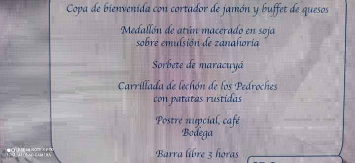 Menu boda - 2
