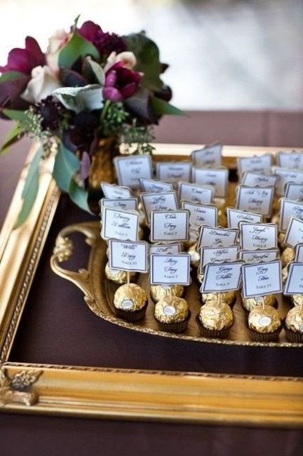 idea para indicar a los invitados dónde se sientan