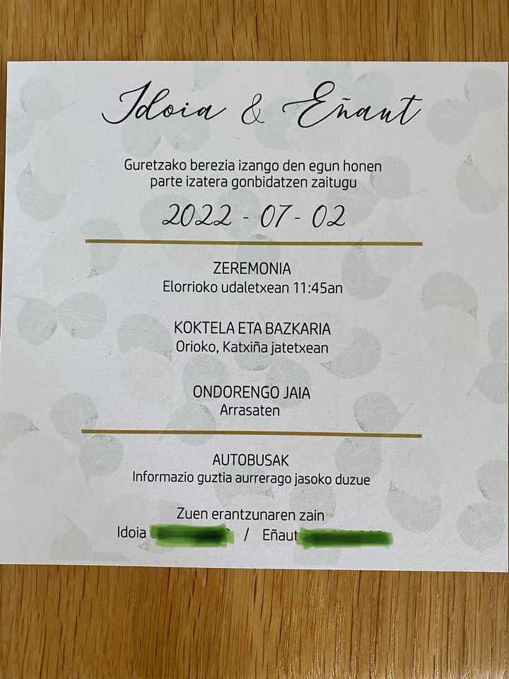 Nuestras invitaciones de boda - 2