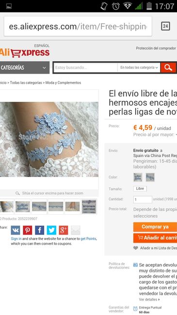 Liga de novia hecha a mano - 1