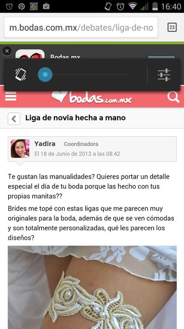 Liga de novia hecha a mano - 3
