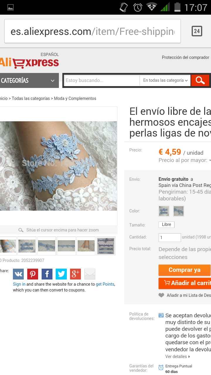 Liga de novia hecha a mano - 1