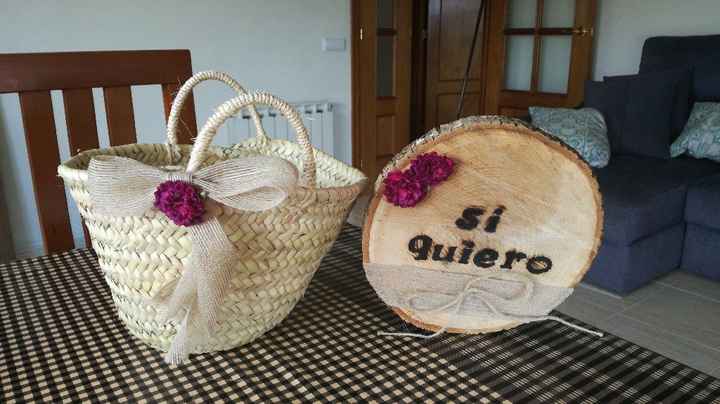 Portaalianzas y cesta de flores diy - 3