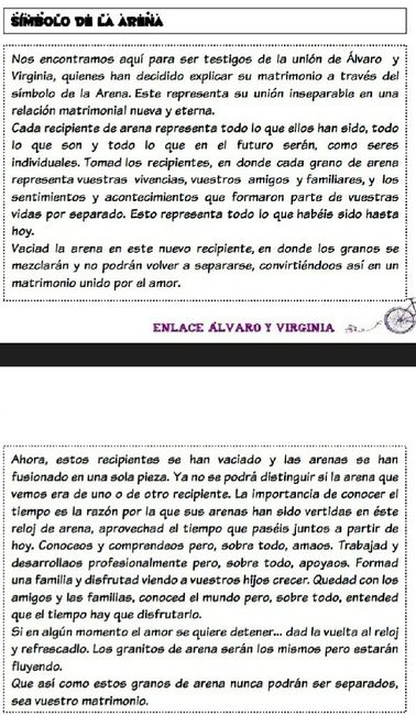 Ritual de arena en la ceremonia civil - 1