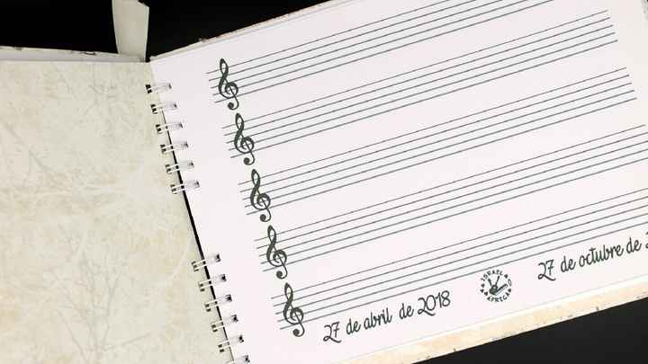 Libro de firmas personalizado música - 5