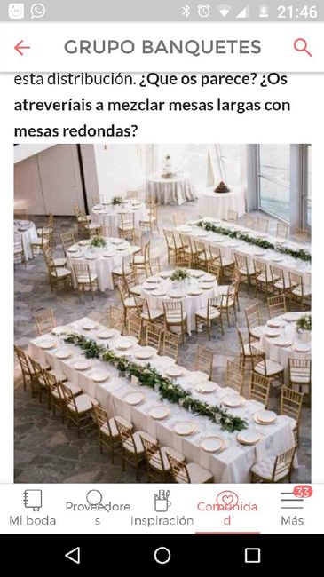 Combinar mesas redondas y alargadas - 1
