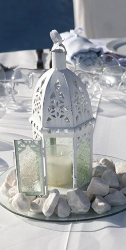 farol de forja blanco