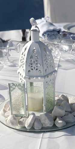 farol de forja blanco
