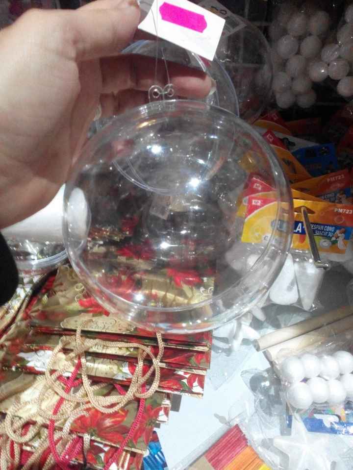 Bola transparente, rellenable, de navidad