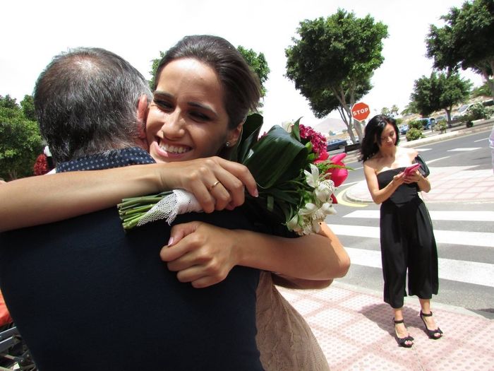con mi abuelo despues de mi boda