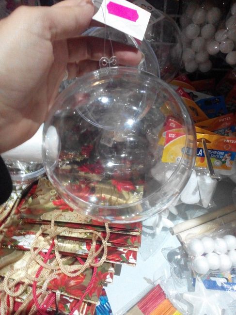 Bola transparente, rellenable, de navidad