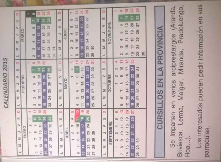 calendario cursos prematrimoniales 2015 burgos