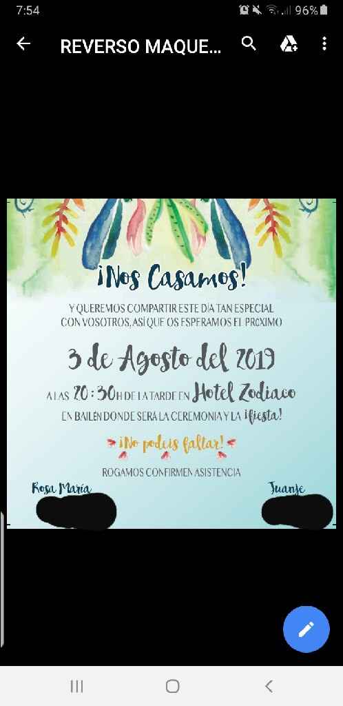 Mis tarjetas de boda!! - 2