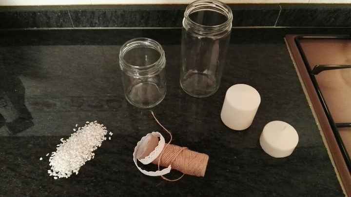 Portavelas de cristal diy - 2