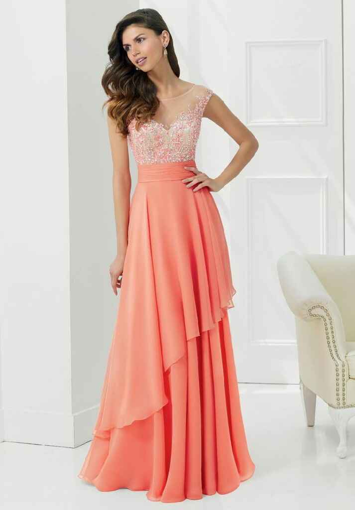 Coral: vestido invitada - 1