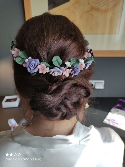 Nuestro peinado de la boda. 12