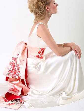 vestido novia tema japones