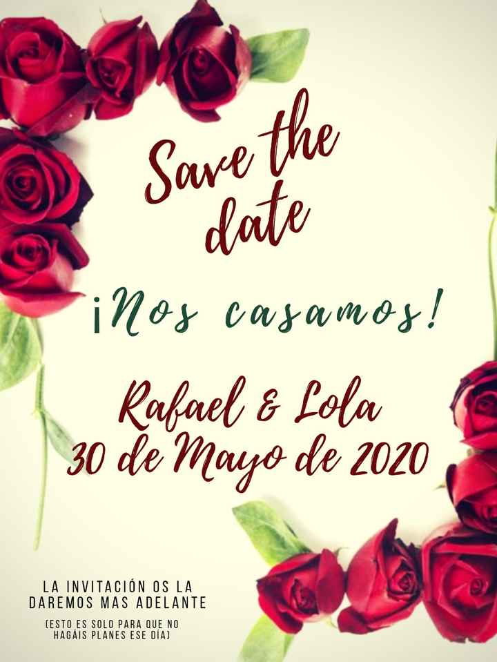 ¿Cómo entregar "save the date? 1