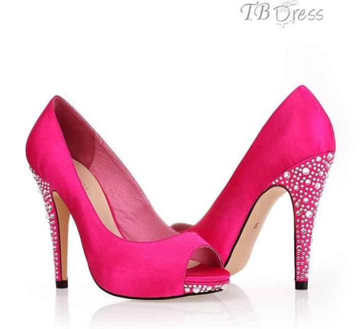Zapatos de novia en rosa 2