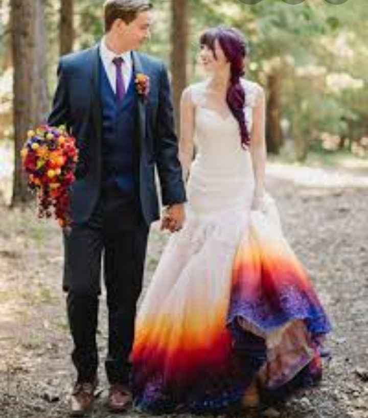 Vestidos de novia con el bajo de color 4