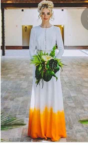 Vestidos de novia con el bajo de color - 5