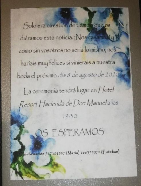 Invitaciones hechas por nosotros 1