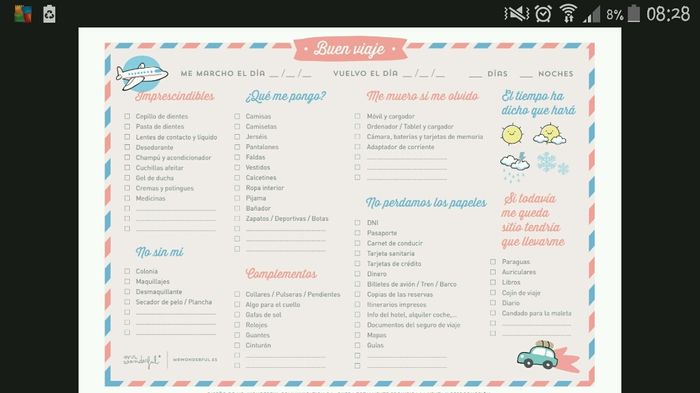 Que meter en el equipaje. mr wonderful - 1
