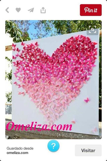 Photocall corazón de mariposas rosas - 1