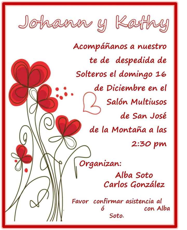 invitacion roja