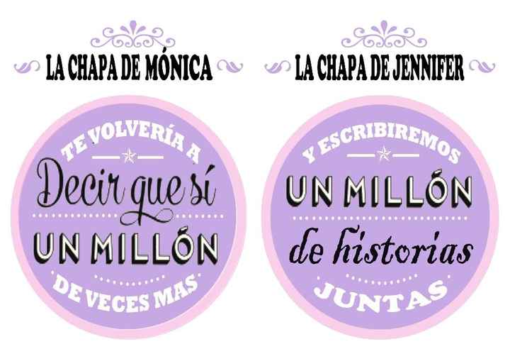 Nuestras chapas de boda