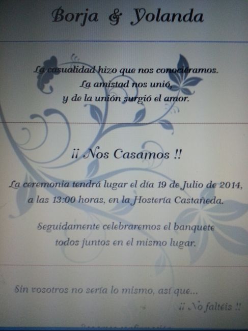 Nuestras invitaciones - 2