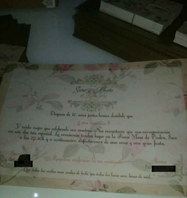 Os enseño mis invitaciones y los nombres en los sobres - 4