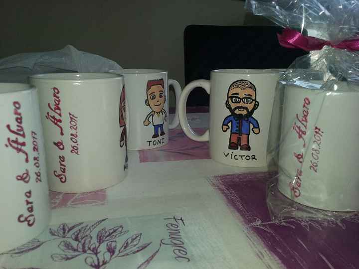 últimas manualidades; tazas, letras y porta alianzas - 2