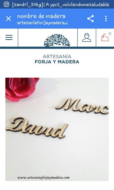 Detalle nombres para mesa invitados de madera - 1