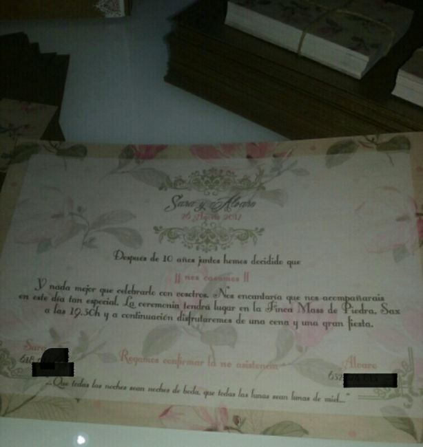 Os enseño mis invitaciones y los nombres en los sobres - 4
