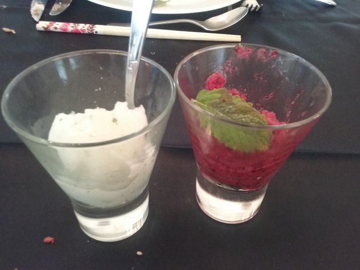Sorbete de mojito y de frutas del bosque (empezados)