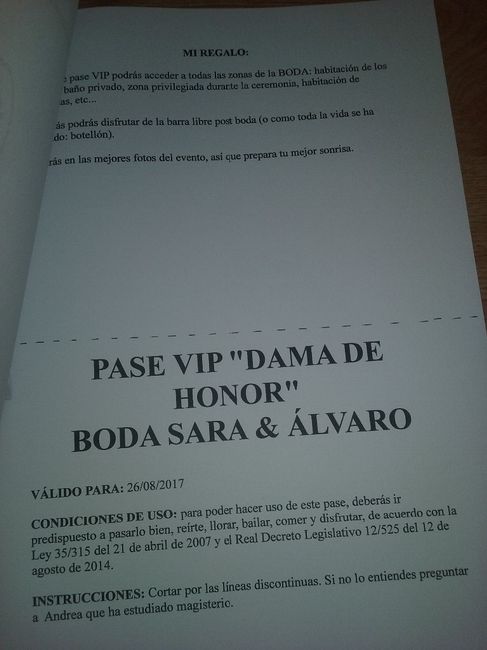 EL PASE VIP DE DAMA DE HONOR